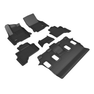 Lexus GX Floor Mat Set - Front Rear and Third Row - 3D MAXpider - Kagu - Black - `24-`26 Lexus GX Floor Mat Set - Front Rear and Third Row - 3D MAXpider - Kagu - Black - `24-`26